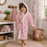 Детски халат модел "Еспорт бродерия" - розово - Image 2
